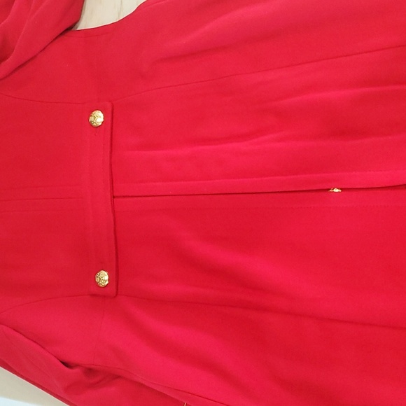 Olivia Palermo Banana Republic red wool military coat - Picture 10 of 16